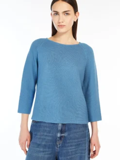 Relaxed-fit cotton yarn sweater
