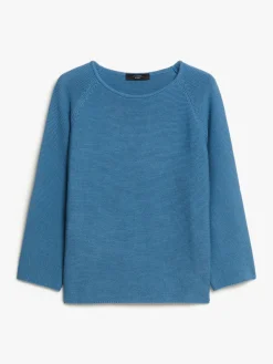 Relaxed-fit cotton yarn sweater