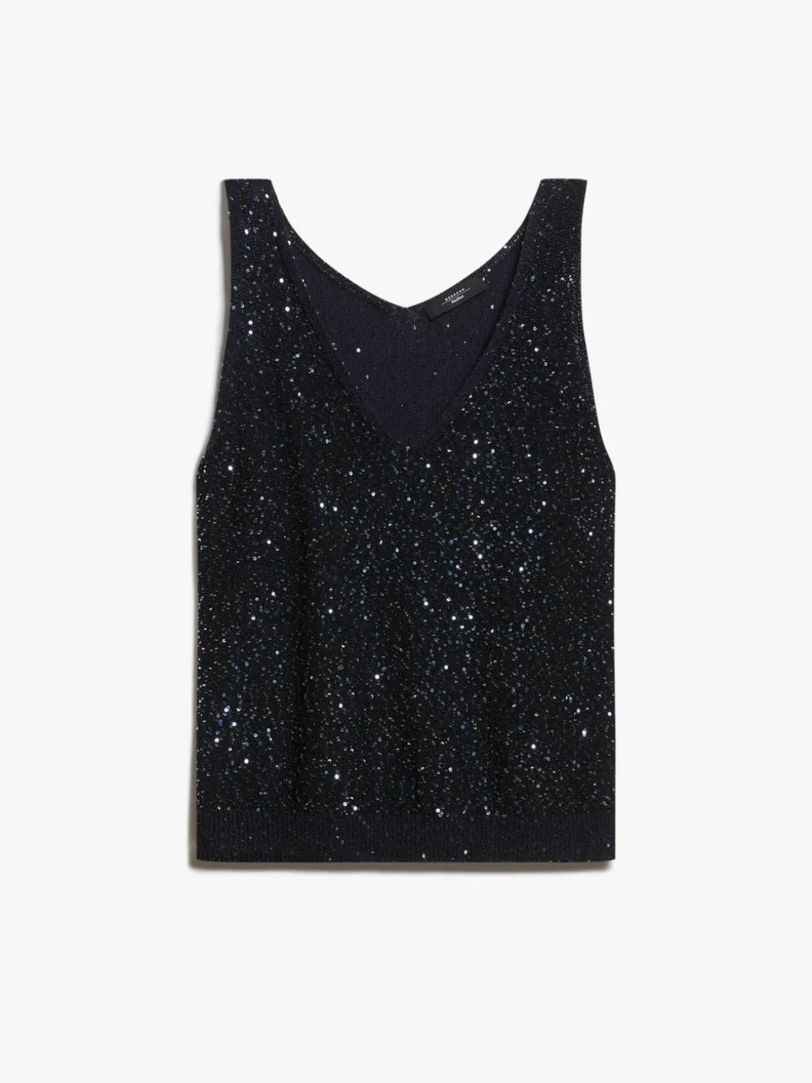 Relaxed-fit sequin top
