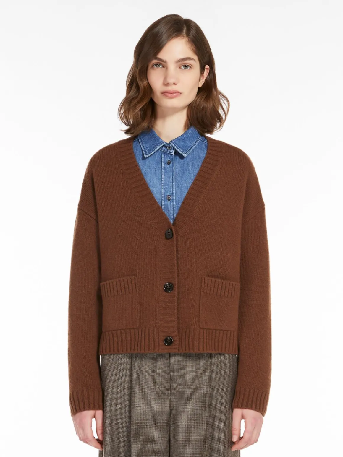 Relaxed-fit wool cardigan