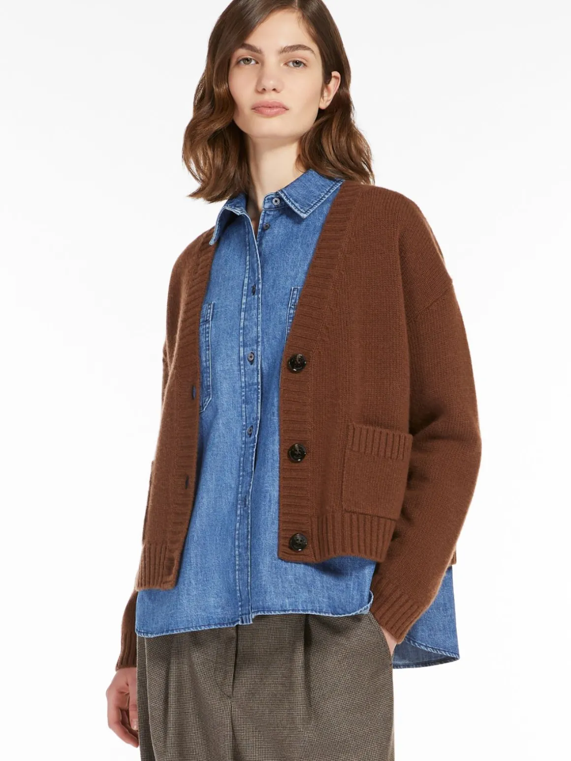 Relaxed-fit wool cardigan