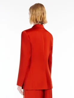 Reverse satin blazer