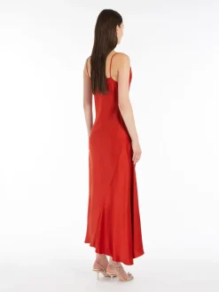 Reverse satin slip dress