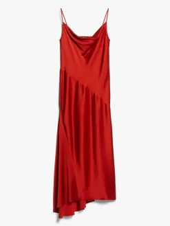 Reverse satin slip dress