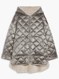 Reversible alpaca and wool down jacket