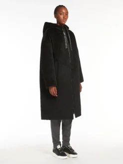 Reversible alpaca and wool down jacket