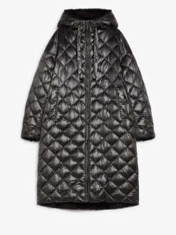 Reversible alpaca and wool down jacket