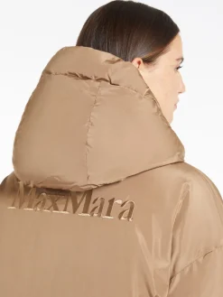 Reversible down jacket in water-repellent taffeta