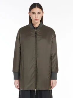 Reversible technical canvas bomber jacket