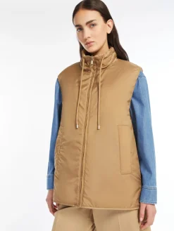 Reversible water-repellent canvas gilet