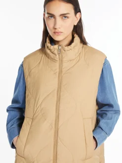 Reversible water-repellent canvas gilet