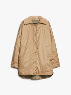 Reversible water-repellent canvas down jacket