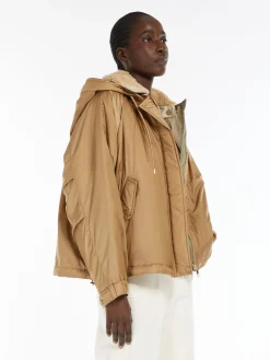 Reversible water-repellent canvas windbreaker