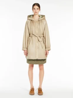 Reversible water-repellent canvas parka