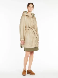 Reversible water-repellent canvas parka
