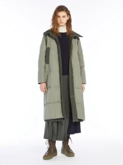 Reversible water-repellent technical cotton parka