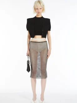 Rhinestone tulle skirt