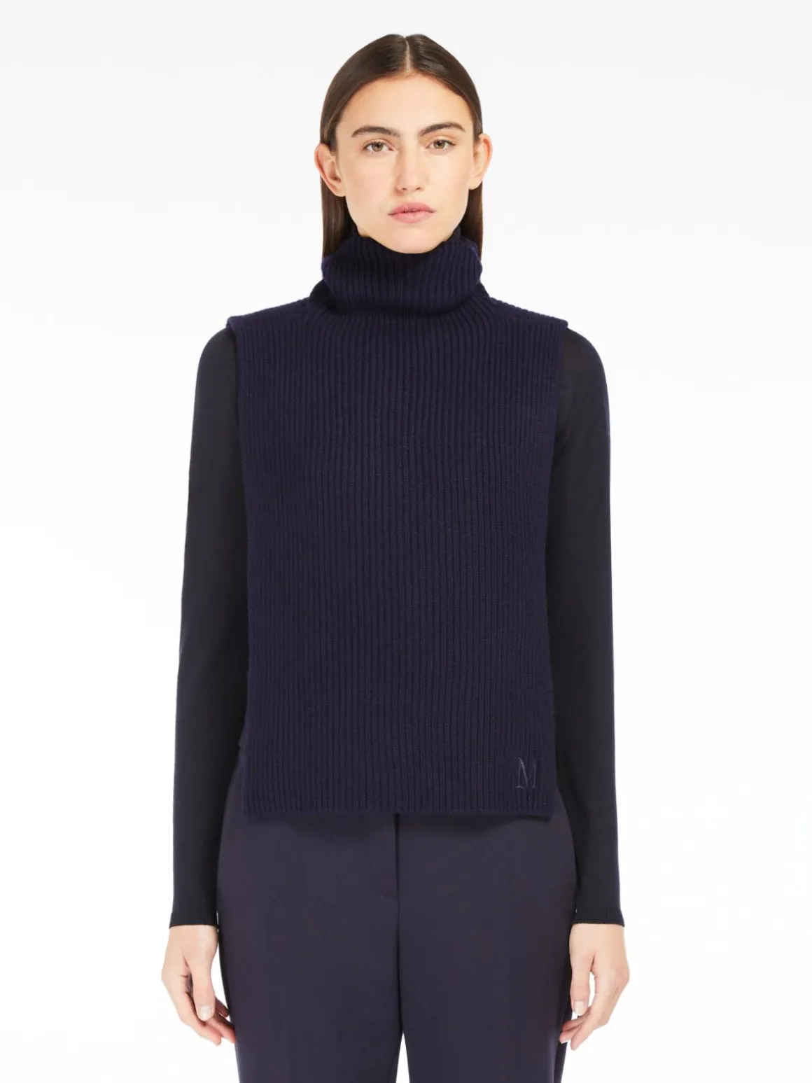 Ribbed cashmere beanie