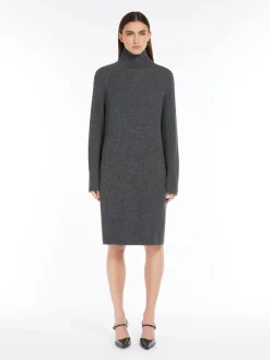 Ribbed cashmere-blend dress