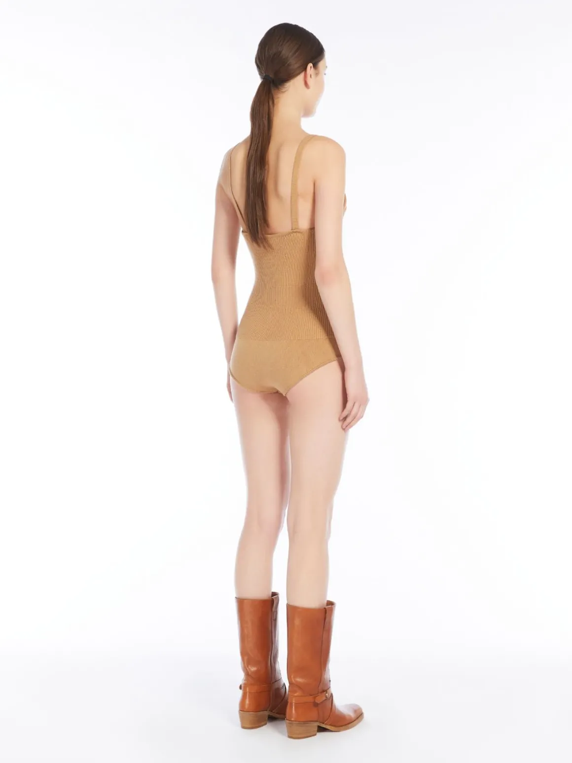 Rib-knit bodysuit