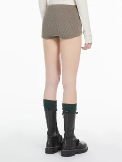 Rib-knit culottes
