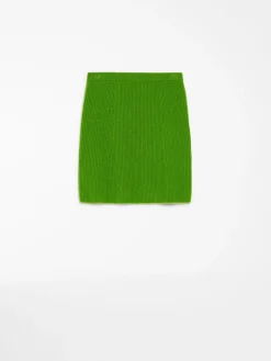 Rib-knit mini skirt