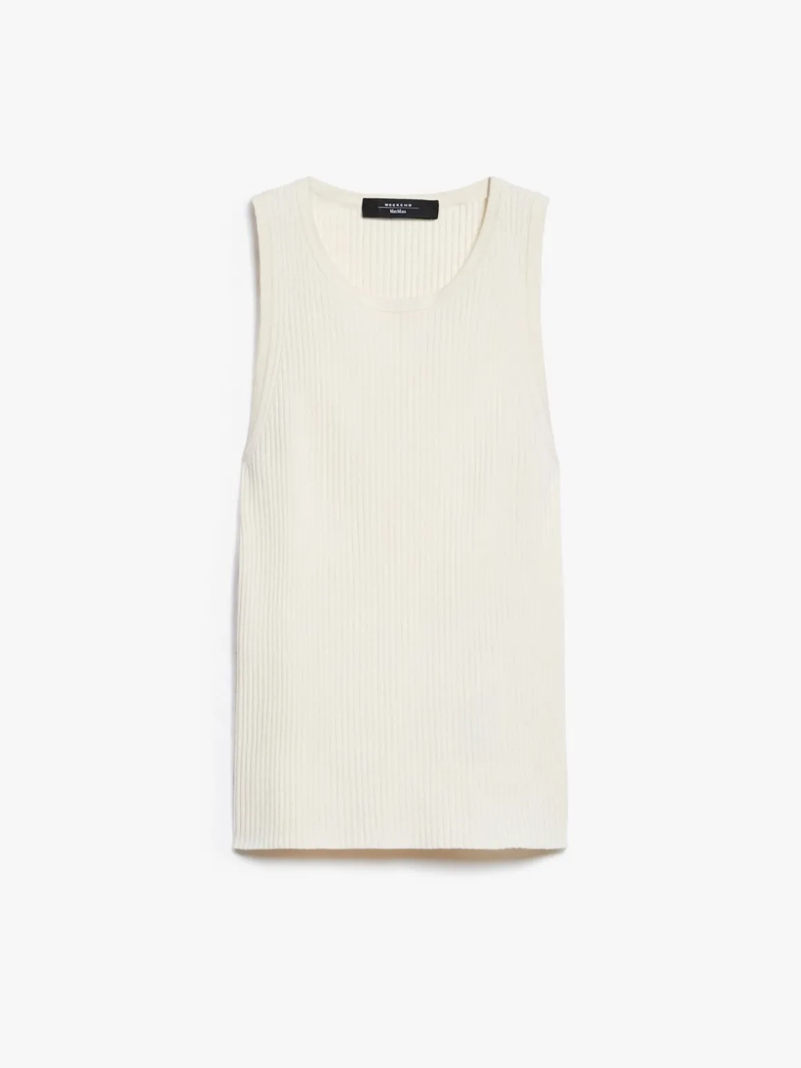 Rib-knit viscose top