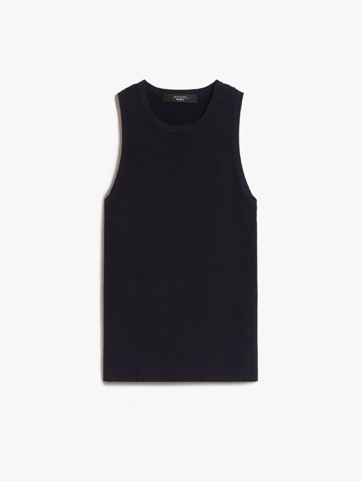 Rib-knit viscose top