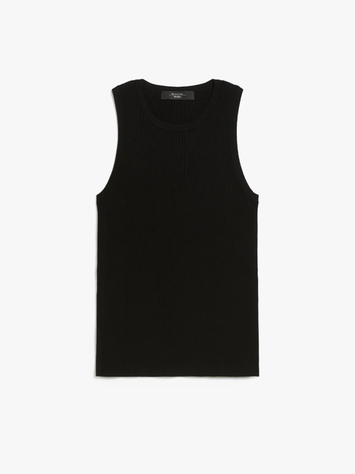 Rib-knit viscose top