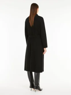 Rib-knit wool cardigan