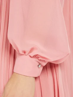 Sablé georgette flared dress