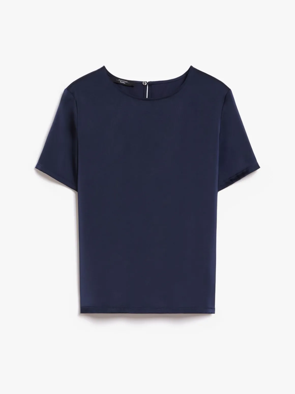 Satin and jersey T-shirt