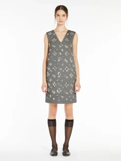 Sequinned jersey dress