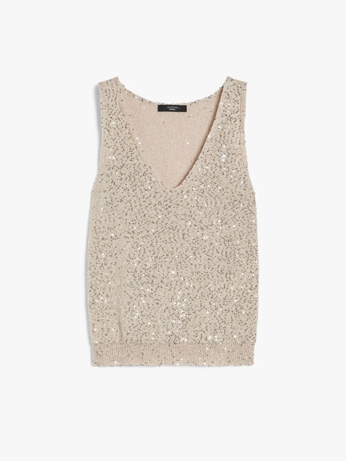 Sequinned yarn top