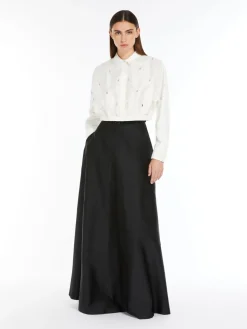 Shantung silk top