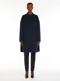Shirt-style wool coat