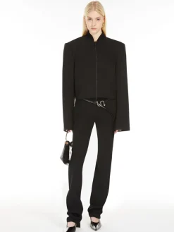 Short blousonin wool