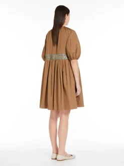 Short cotton poplin dress