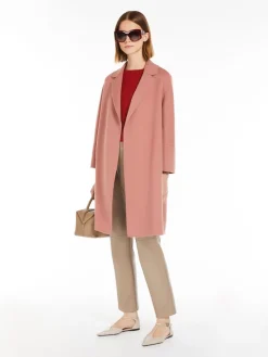 Short double-faced wool coat