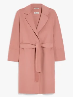 Short double-faced wool coat
