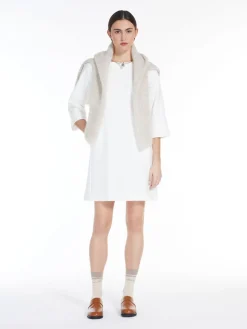 Short Milan-stitch jersey dress