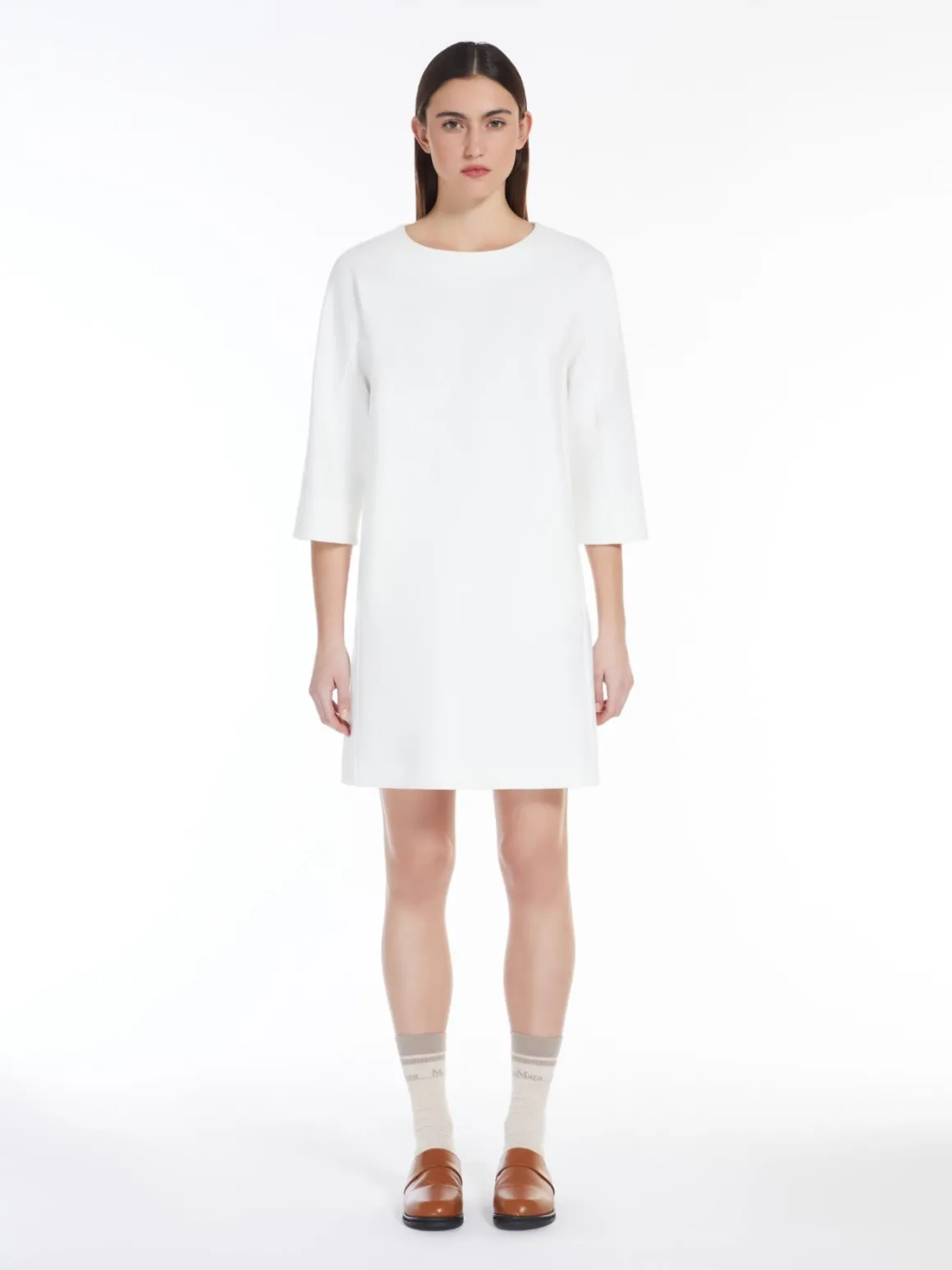 Short Milan-stitch jersey dress