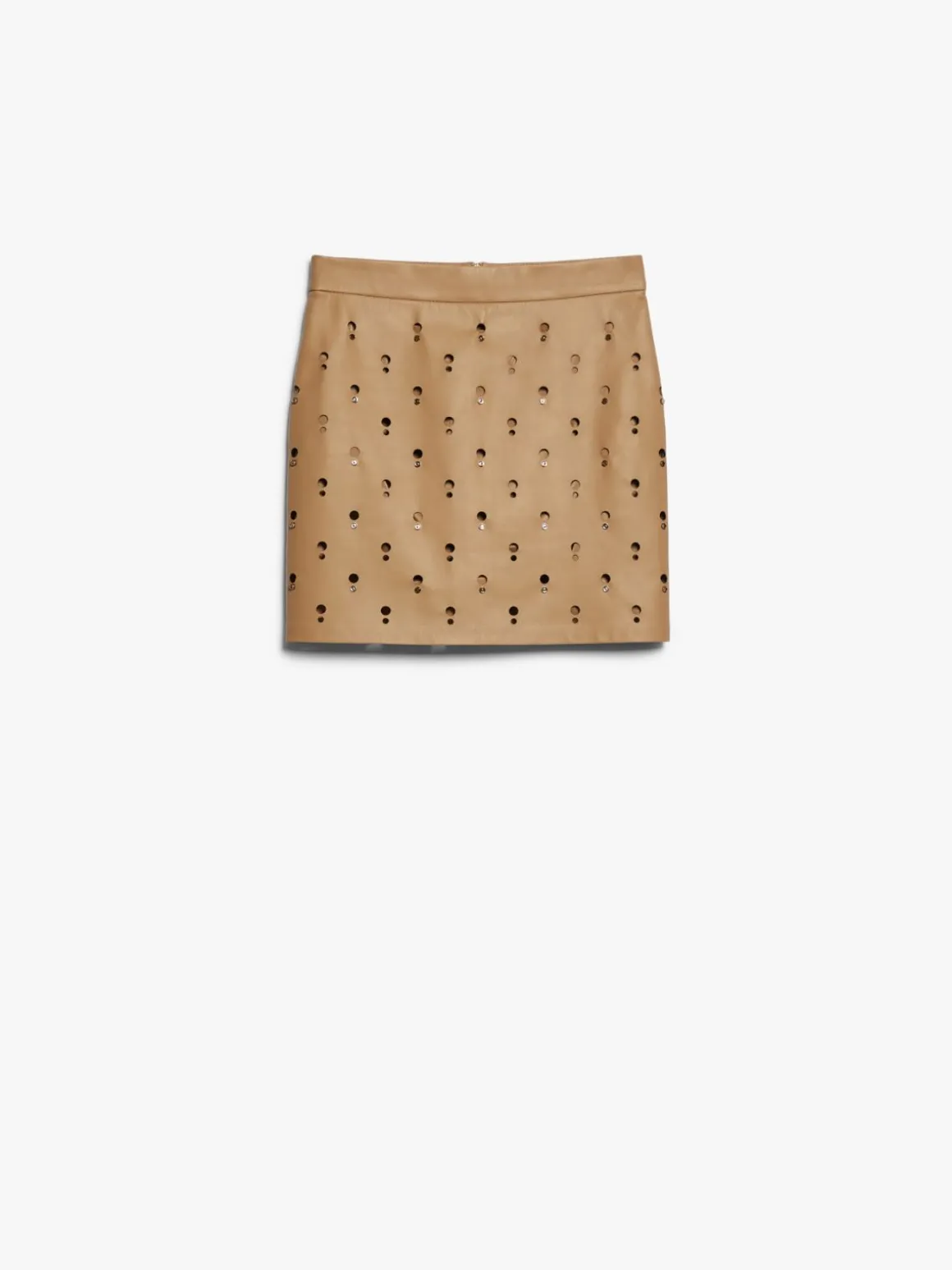 Short, nappa leather skirt