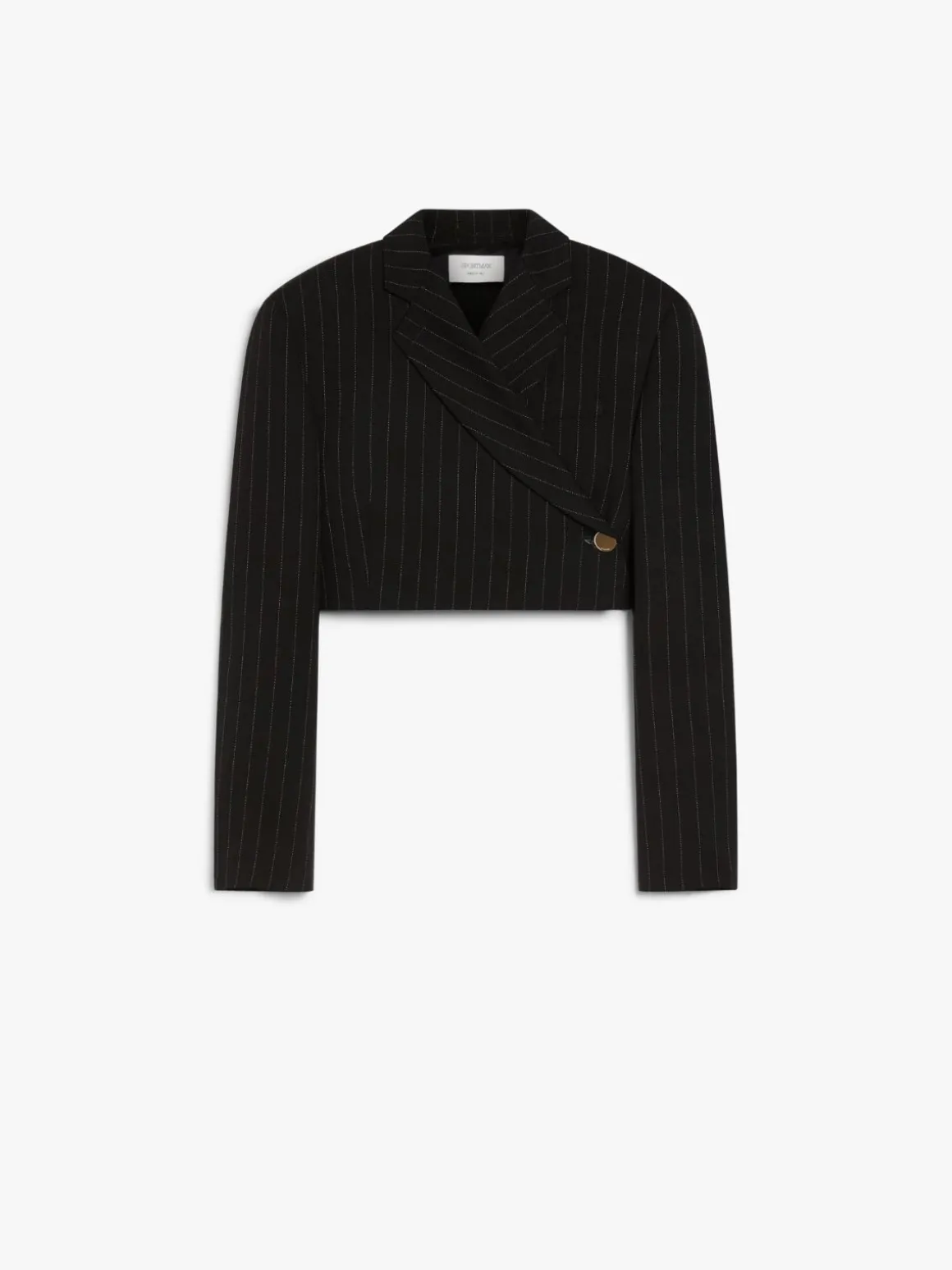 Short pinstriped blazer