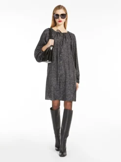 Short printed twill dress