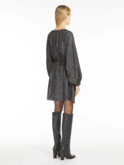 Short printed twill dress
