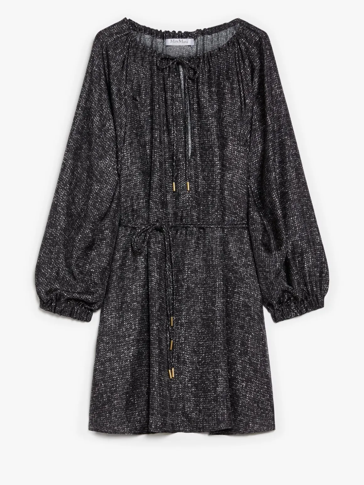 Short printed twill dress