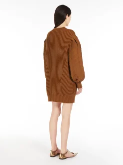 Short ribbed wool dress