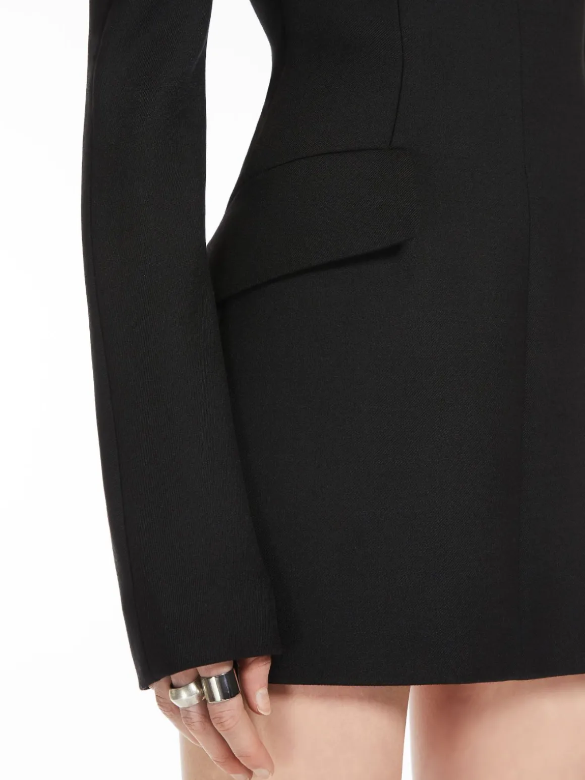Short stretch gabardine dress - KLEPSYDRA CAPSULE