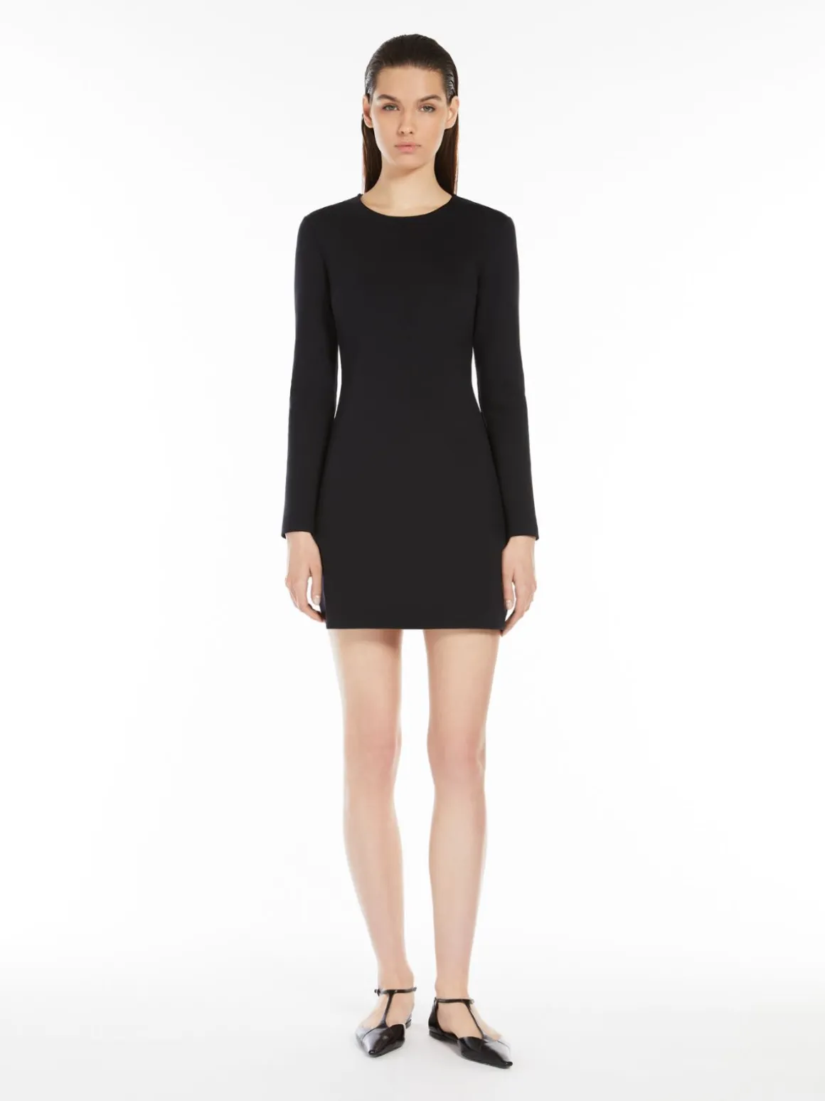 Short technical jersey dress